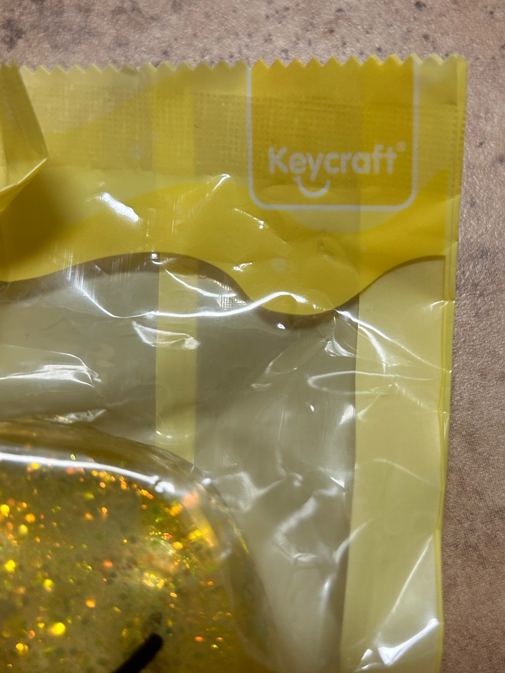 Keycraft Squishy Glitter Pop - Lemon Yellow Popsicle - Picture 3 of 4